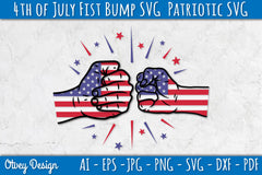 4th of July Patriotic Fist Bump SVG Bundle 1 - CraftNest - Digital Crafting and Art