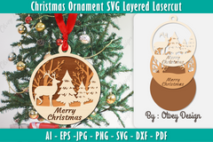 Christmas Ornaments Layered Lasercut SVG Bundle 5 - CraftNest - Digital Crafting and Art