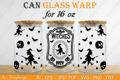 Halloween 16 oz Can Glass Wrap SVG Bundle 2 - CraftNest - Digital Crafting and Art