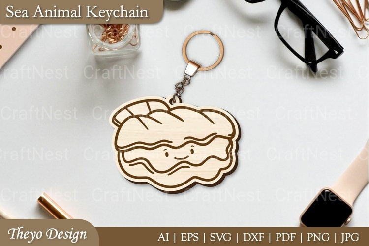 Cute Sea Animal Key Chain SVG Bundle