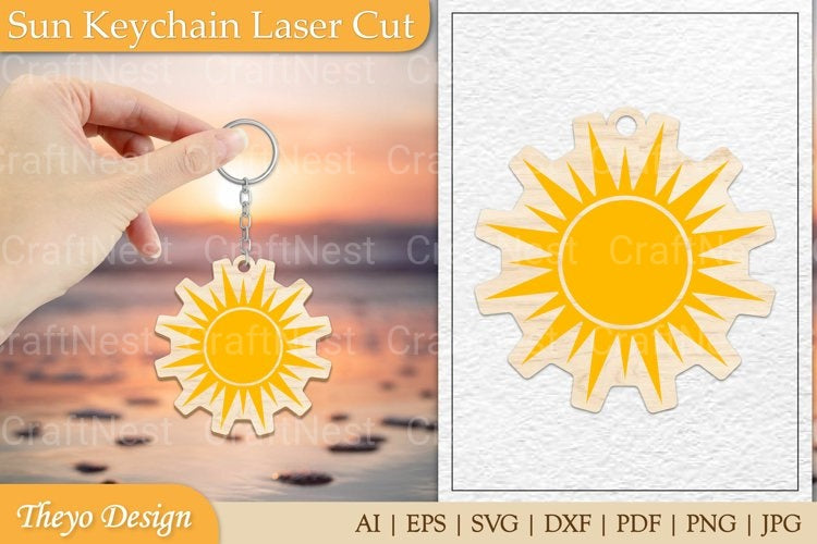 Sun Keychain SVG Bundle