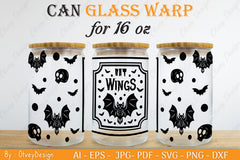 Halloween 16 oz Can Glass Wrap SVG Bundle 13 - CraftNest - Digital Crafting and Art