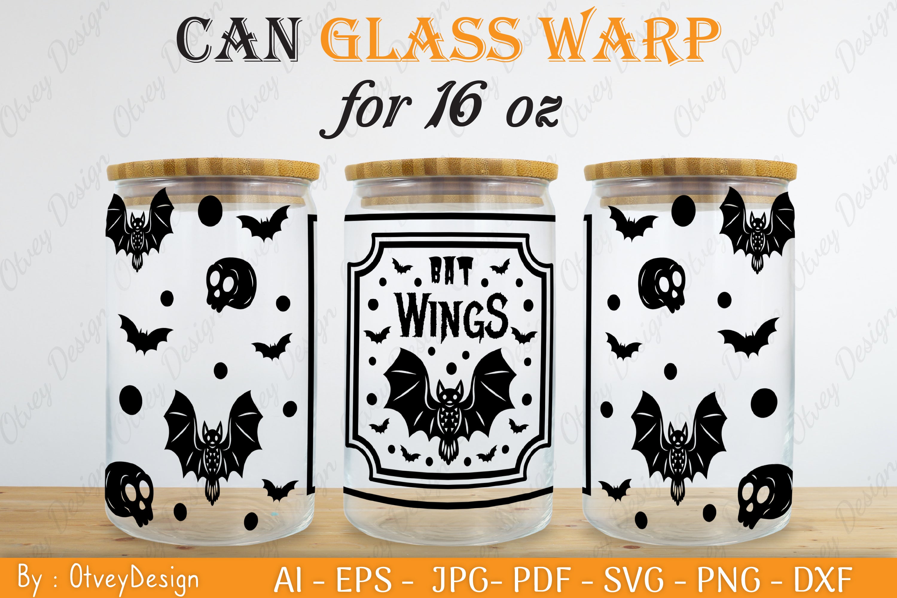 Halloween 16 oz Can Glass Wrap SVG Bundle 13 - CraftNest - Digital Crafting and Art