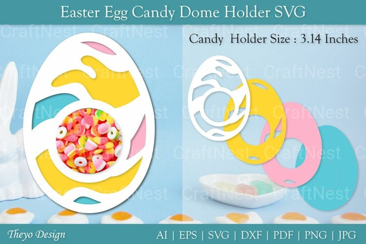 Easter Candy Dome Holder SVG Bundle