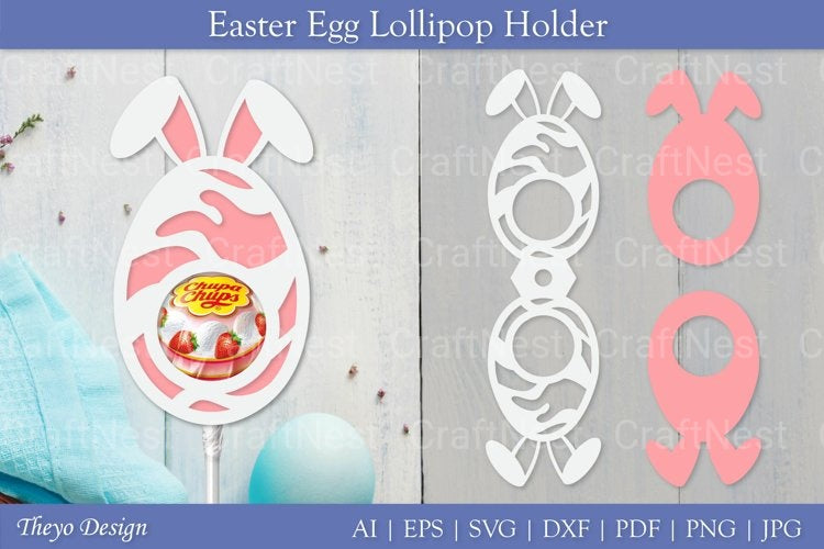 Easter Egg Lollipop Holder SVG Bundle