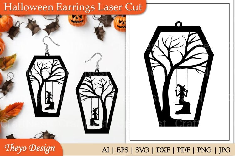 Halloween Earrings SVG Bundle