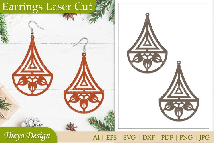 Mandala Lasercut Earrings SVG Bundle