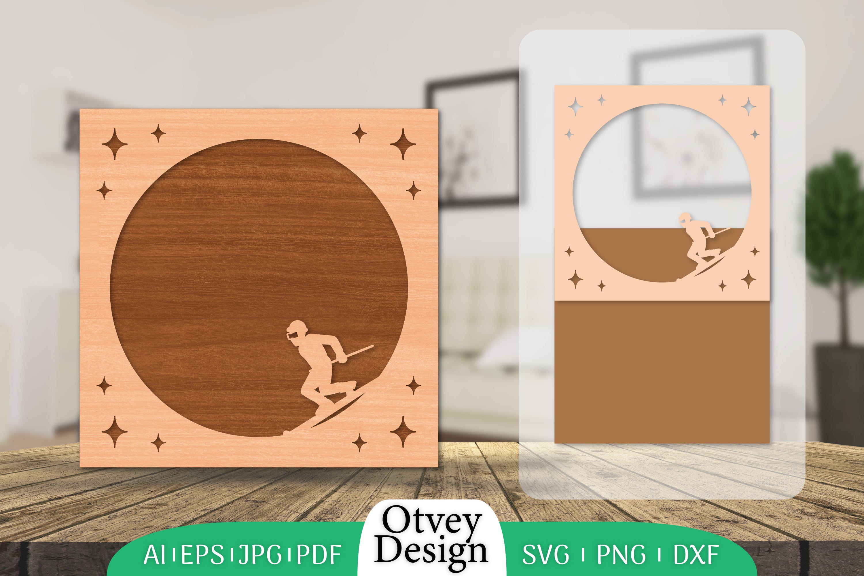 Ski Laser Cut Photo Frame SVG Bundle 2 - CraftNest - Digital Crafting and Art