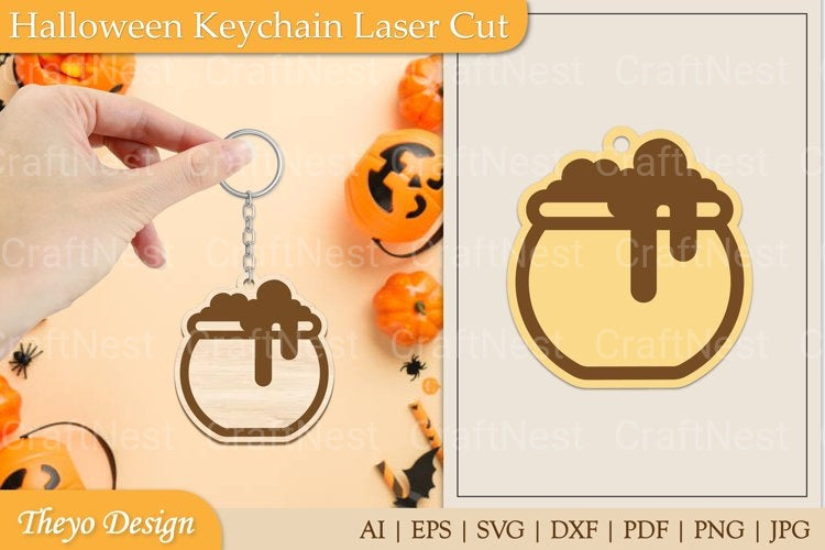 Halloween Keychain SVG Bundle