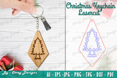 Christmas Keychain Lasercut SVG Bundle 35 - CraftNest - Digital Crafting and Art