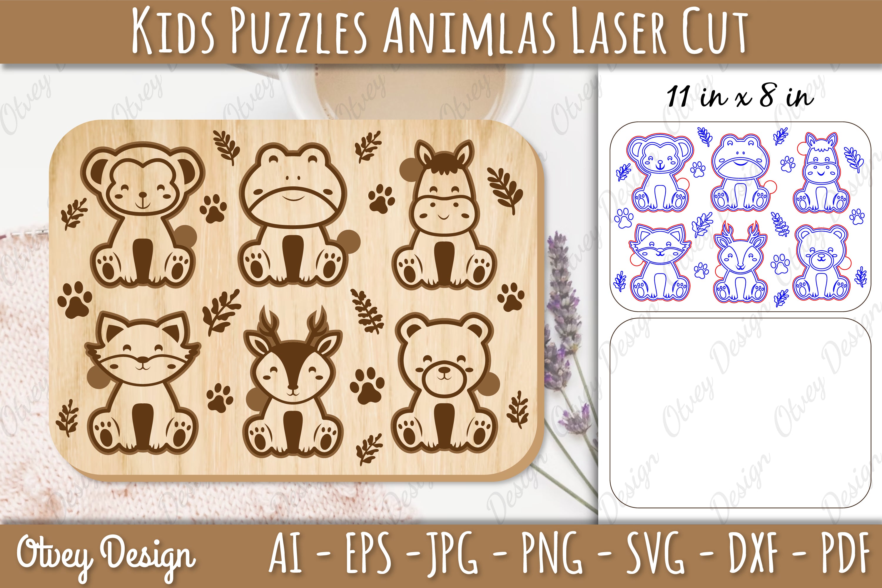 Kids Animal Puzzles SVG Bundle