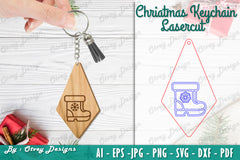 Christmas Keychain Lasercut SVG Bundle 36 - CraftNest - Digital Crafting and Art