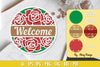 Rose Flower Welcome Sign Layered Lasercut SVG Bundle