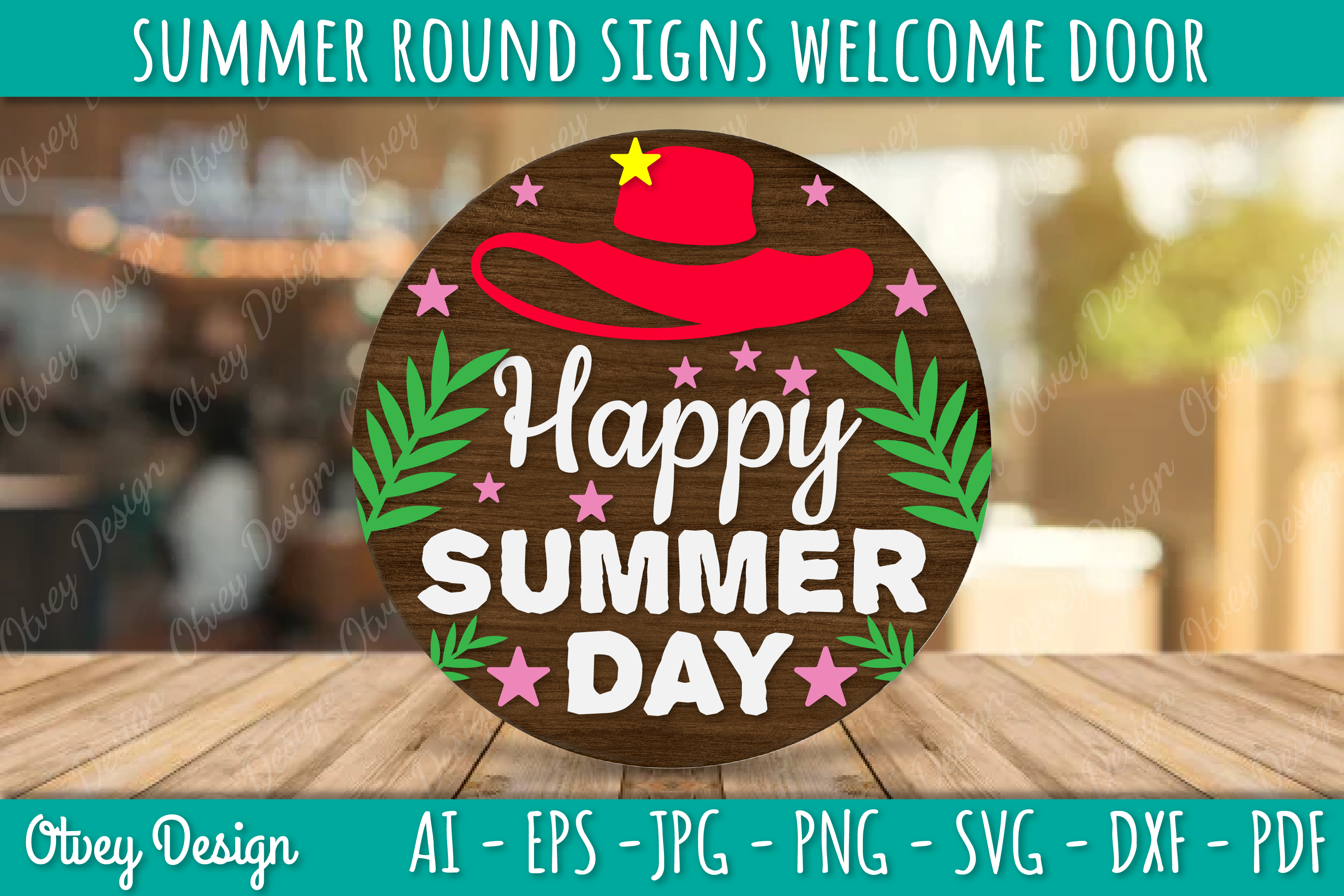 Summer Welcome Door Hangers SVG Bundle 1 - CraftNest - Digital Crafting and Art