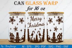 Snowman Can Glass 16 OZ SVG Bundle 1 - CraftNest - Digital Crafting and Art
