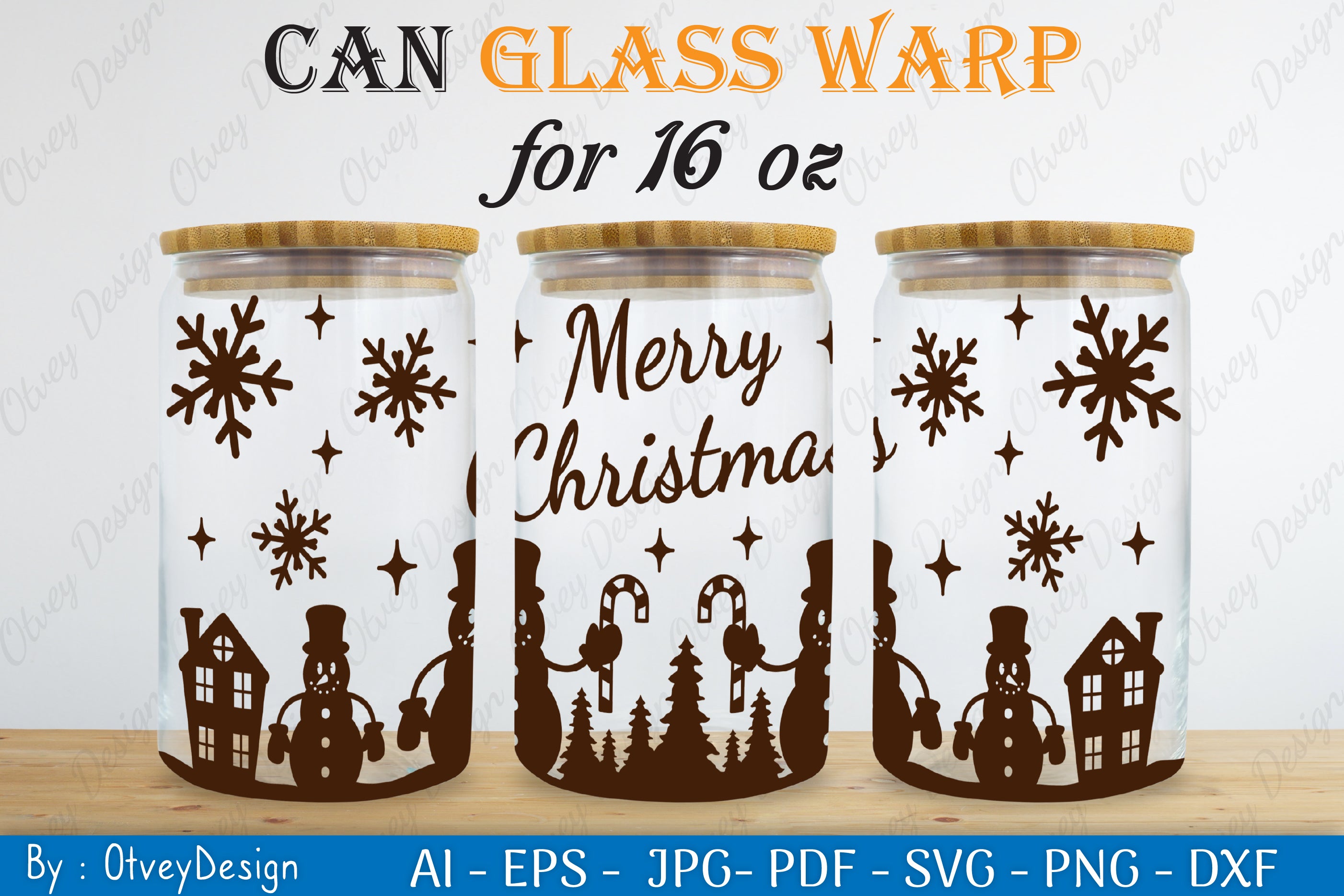 Snowman Can Glass 16 OZ SVG Bundle 1 - CraftNest - Digital Crafting and Art