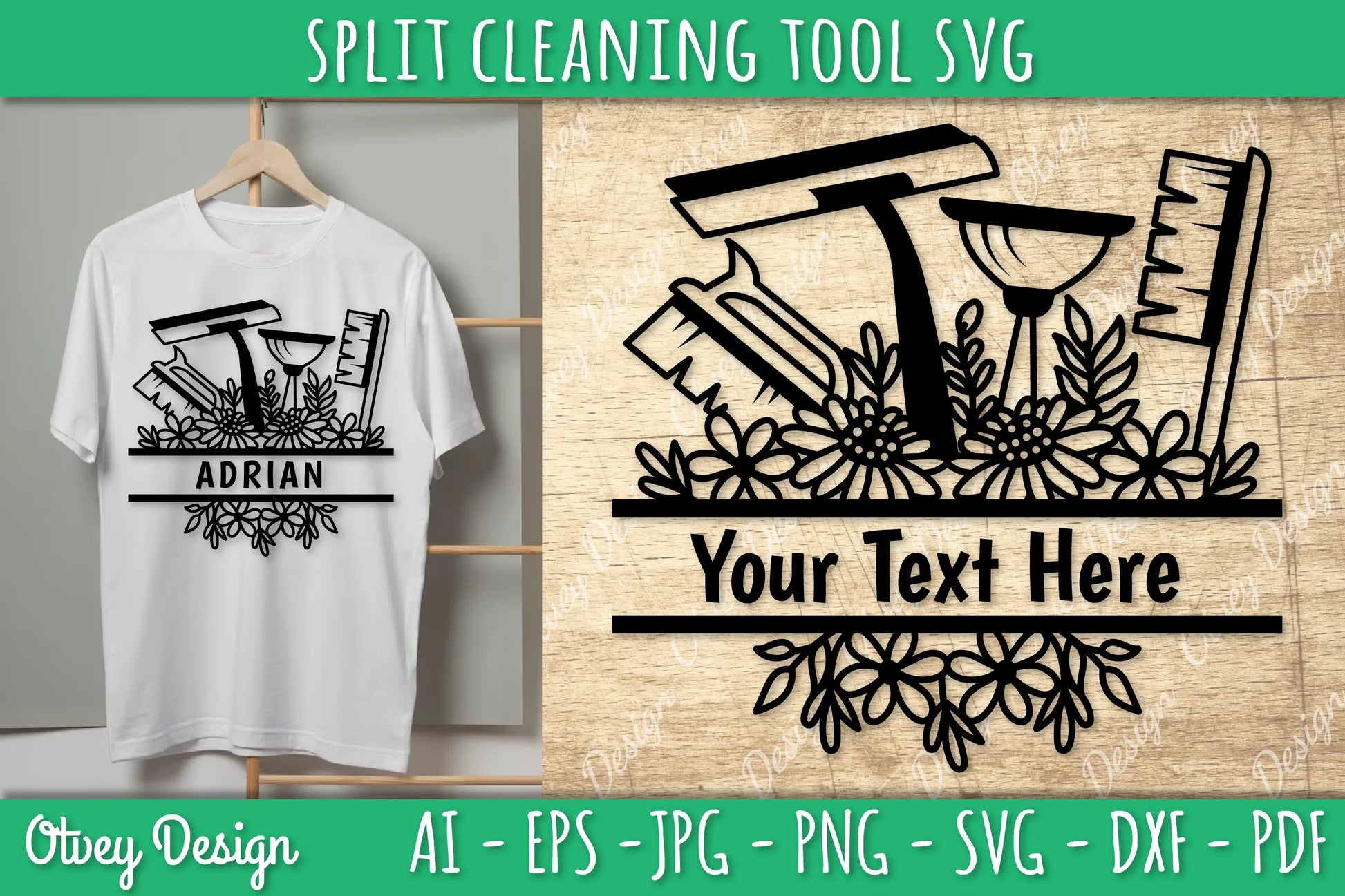 Split Monogram Cleaning Tool SVG Bundle 3 - CraftNest - Digital Crafting and Art