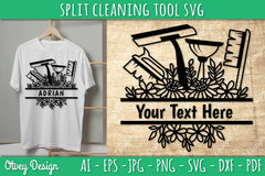 Split Monogram Cleaning Tool SVG Bundle 3 - CraftNest - Digital Crafting and Art