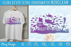 Scuba Diver Monogram SVG Bundle 7 - CraftNest - Digital Crafting and Art