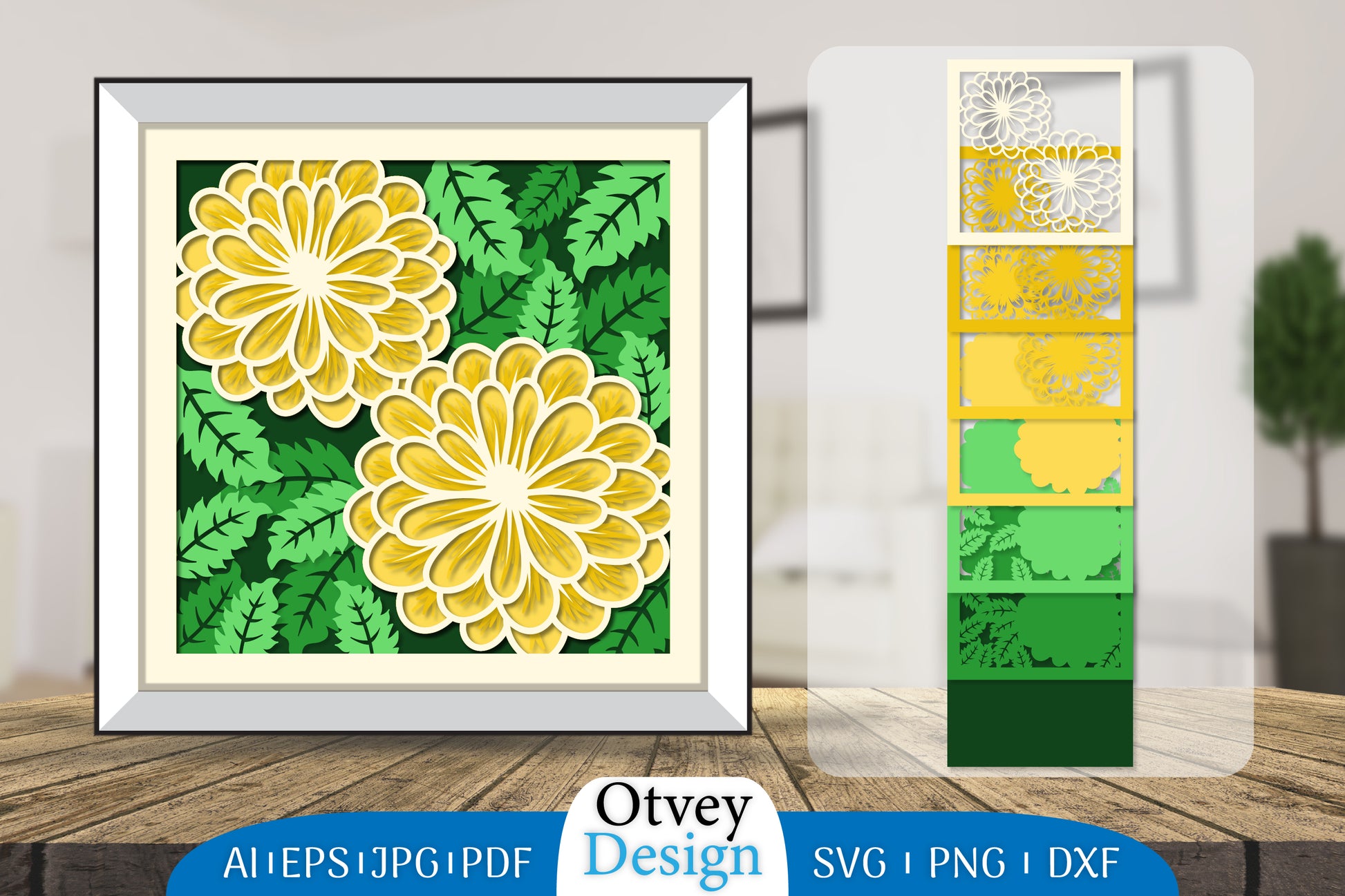3D Layered Flower Papercut SVG Bundle 5 - CraftNest - Digital Crafting and Art