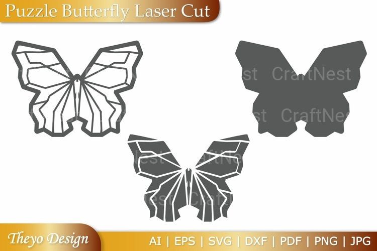 Puzzle Butterfly SVG Bundle
