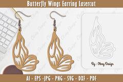Butterfly Earring Lasercut SVG Bundle 9 - CraftNest - Digital Crafting and Art