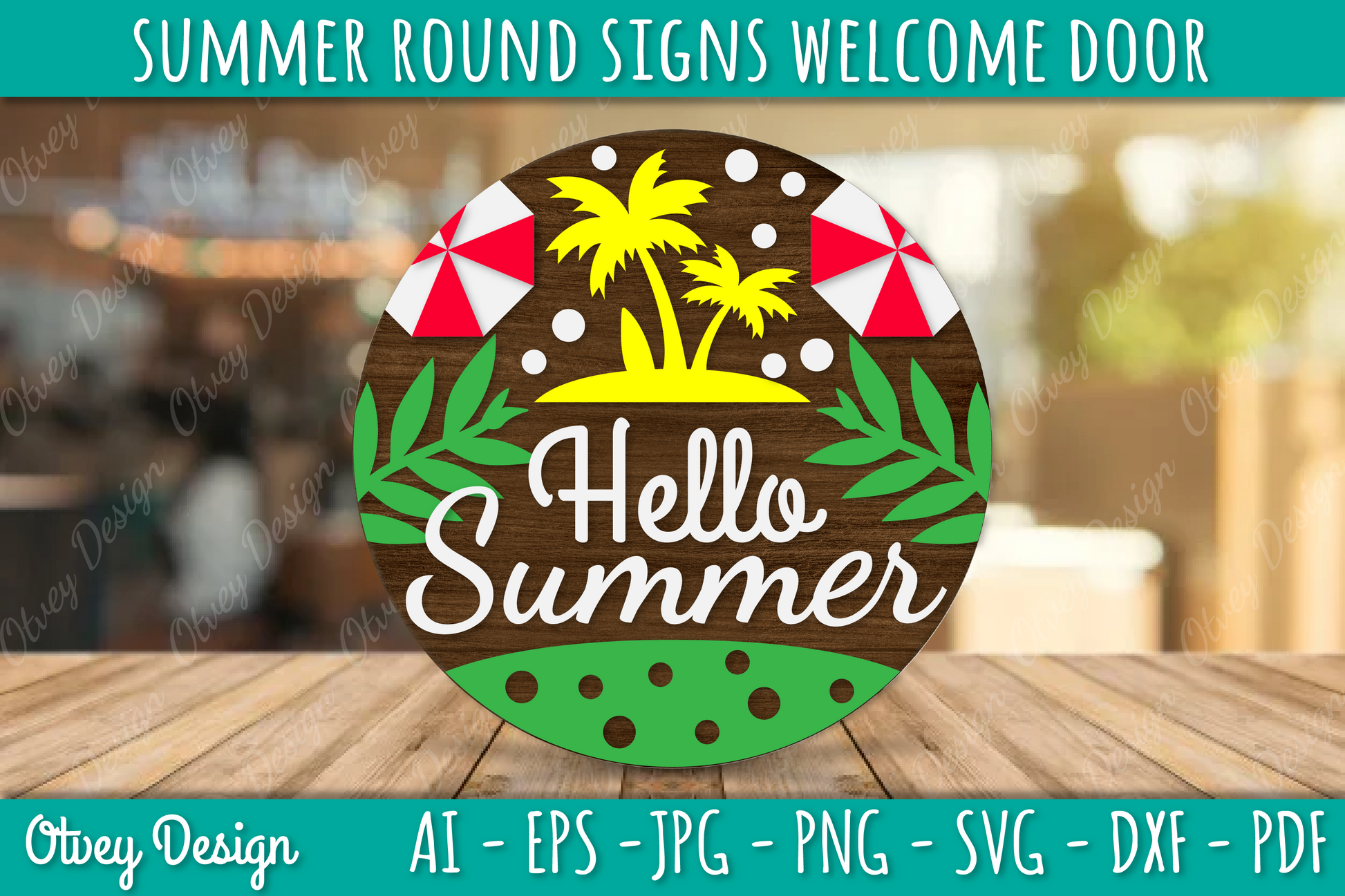 Summer Welcome Door Hangers SVG Bundle 4 - CraftNest - Digital Crafting and Art