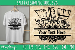 Split Monogram Cleaning Tool SVG Bundle 5 - CraftNest - Digital Crafting and Art