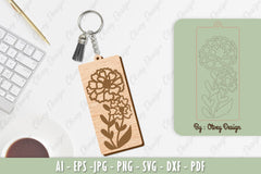 Flower Keychain Laser Cut SVG Bundle 23 - CraftNest - Digital Crafting and Art