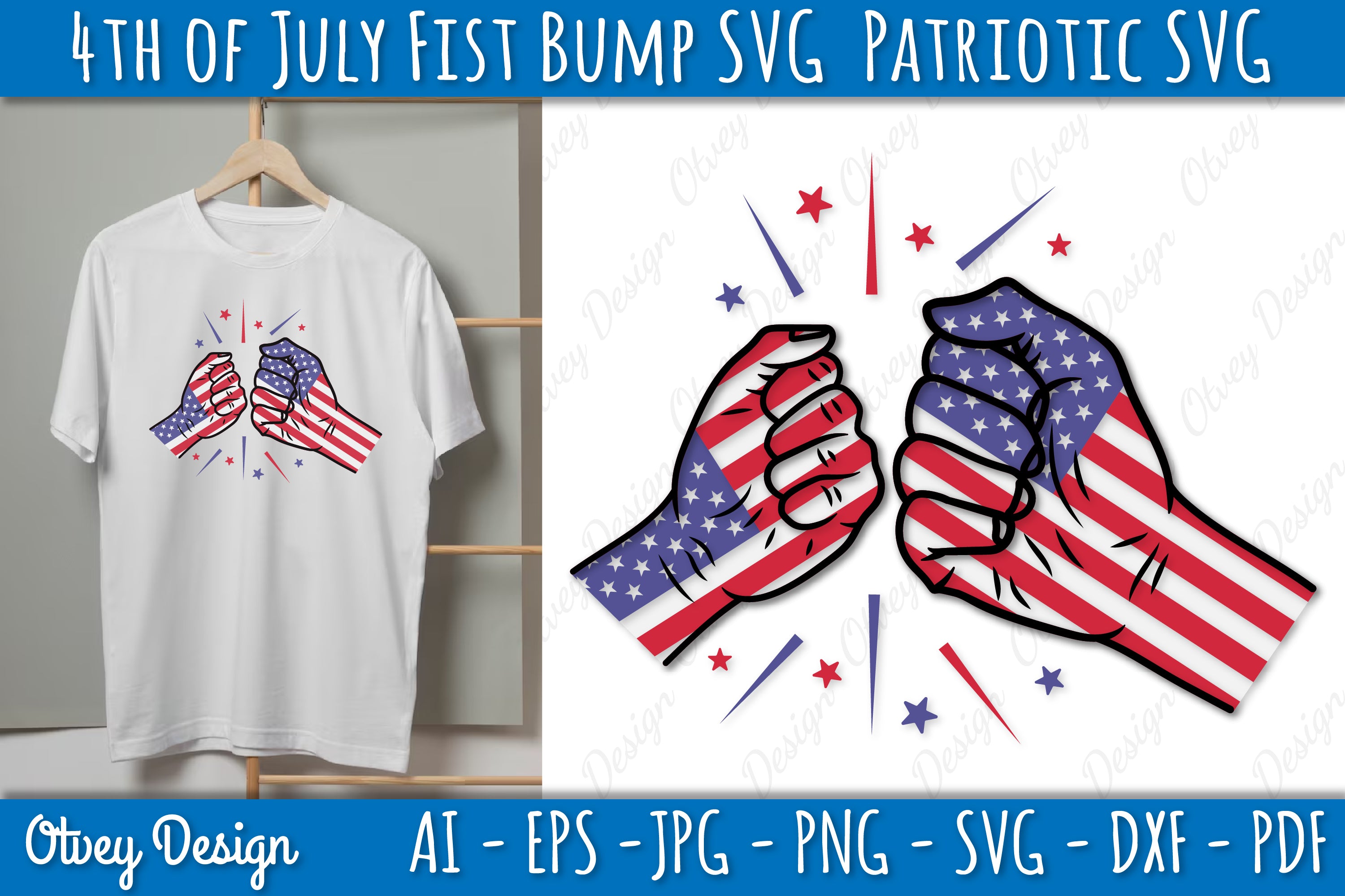 4th of July Patriotic Fist Bump SVG Bundle 2 - CraftNest - Digital Crafting and Art
