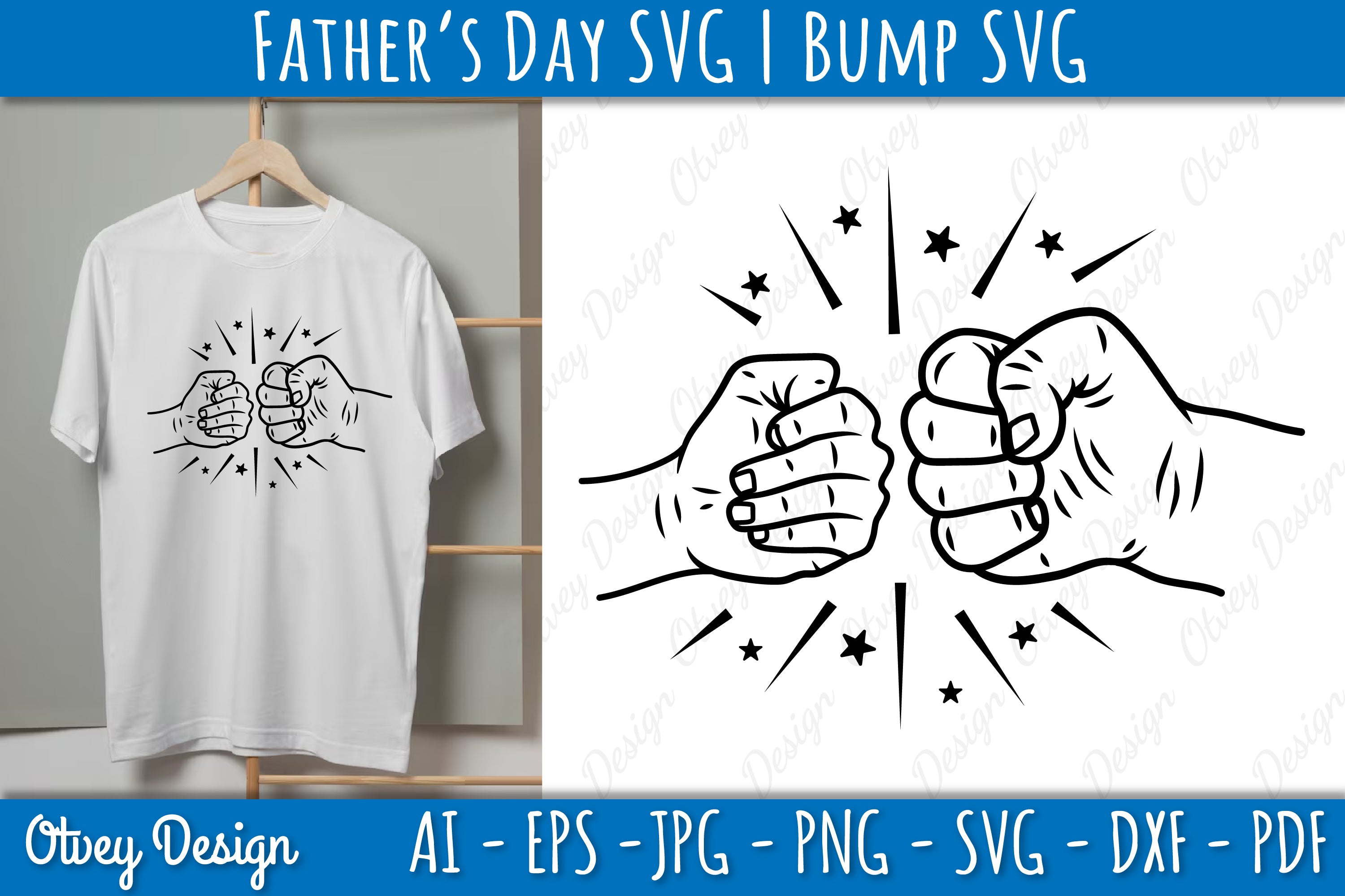 Father's Day Fist Bump SVG Bundle 6 - CraftNest - Digital Crafting and Art