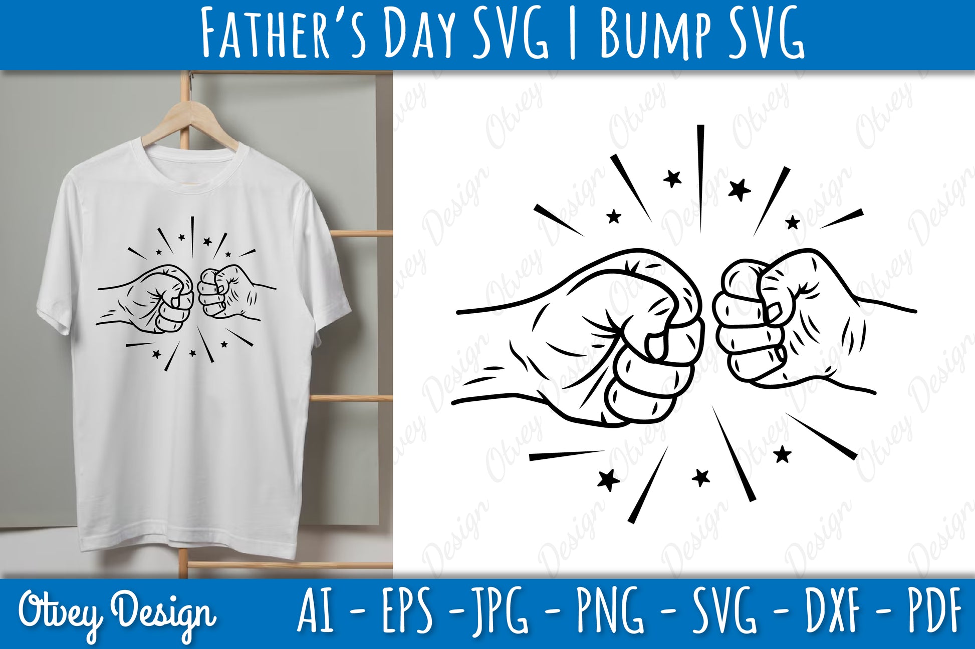 Father's Day Fist Bump SVG Bundle 3 - CraftNest - Digital Crafting and Art