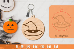 Halloween Keychain Laser Cut SVG Bundle 26 - CraftNest - Digital Crafting and Art