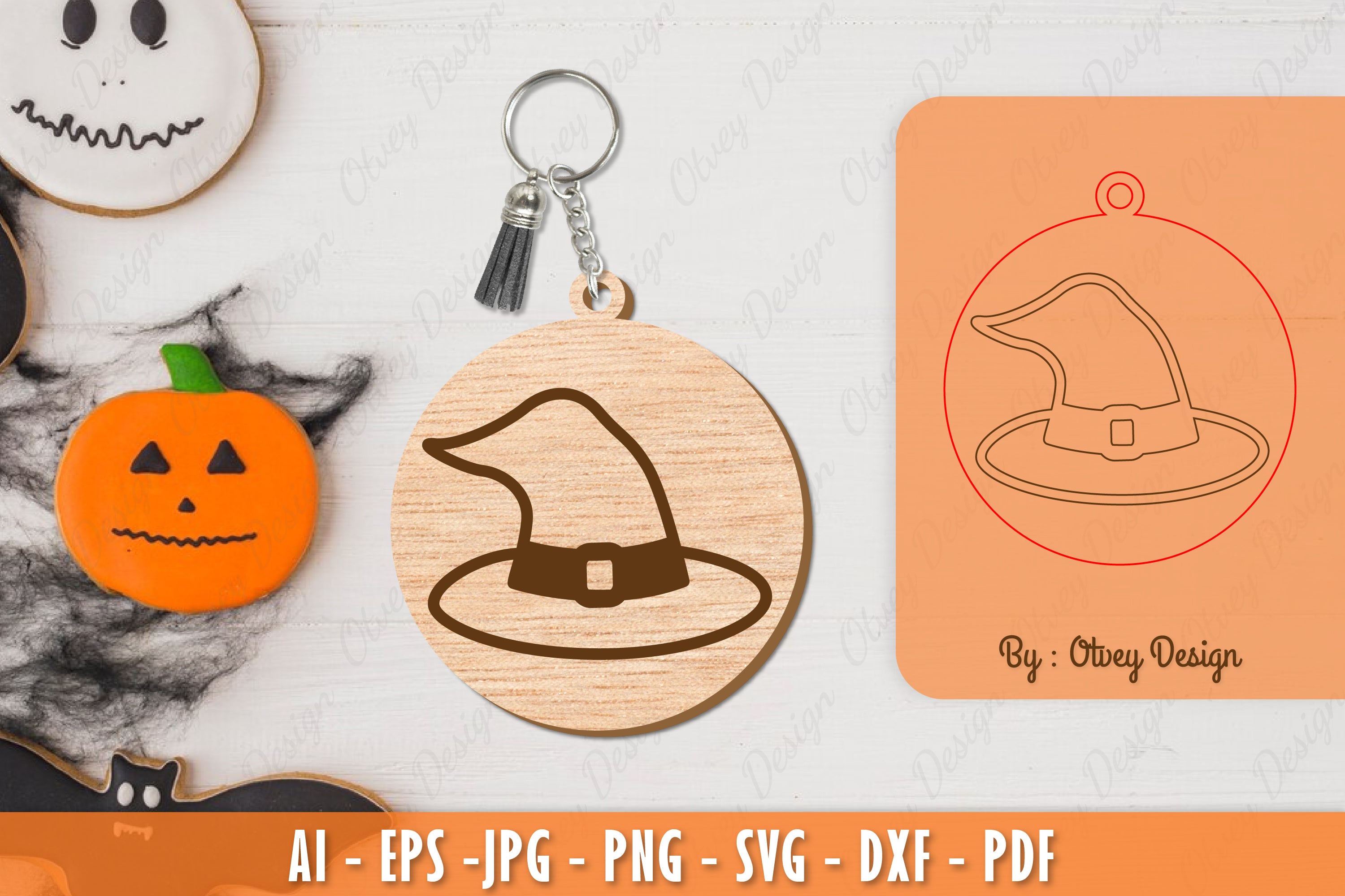 Halloween Keychain Laser Cut SVG Bundle 26 - CraftNest - Digital Crafting and Art