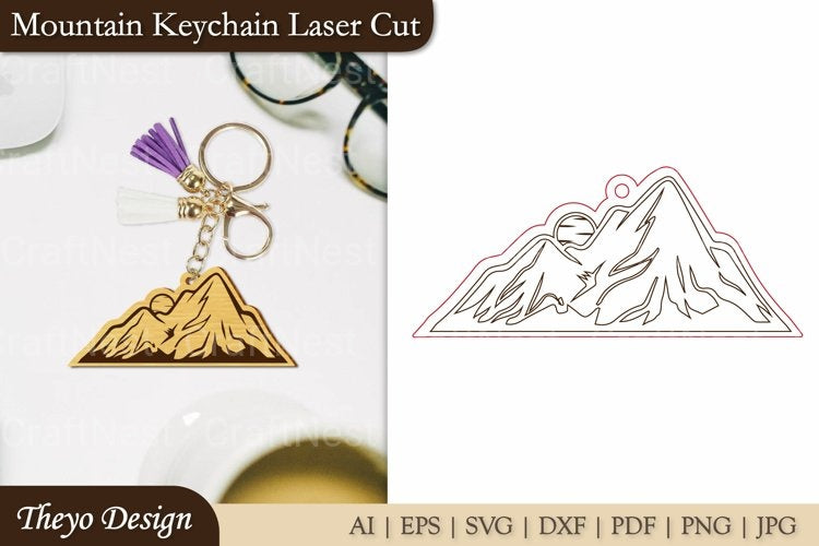 Mountain Key Chain SVG Bundle