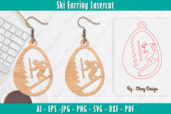 Ski Earring Laser Cut SVG Bundle 10 - CraftNest - Digital Crafting and Art