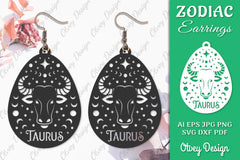Zodiac Earring SVG Bundle 5 - CraftNest - Digital Crafting and Art