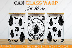 Halloween 16 oz Can Glass Wrap SVG Bundle 3 - CraftNest - Digital Crafting and Art