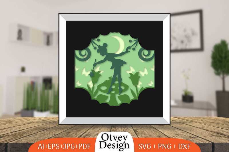 Fairy 3D Shadowbox Layered SVG Bundle 2 - CraftNest - Digital Crafting and Art