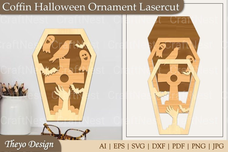 Coffin Ornament SVG Bundle