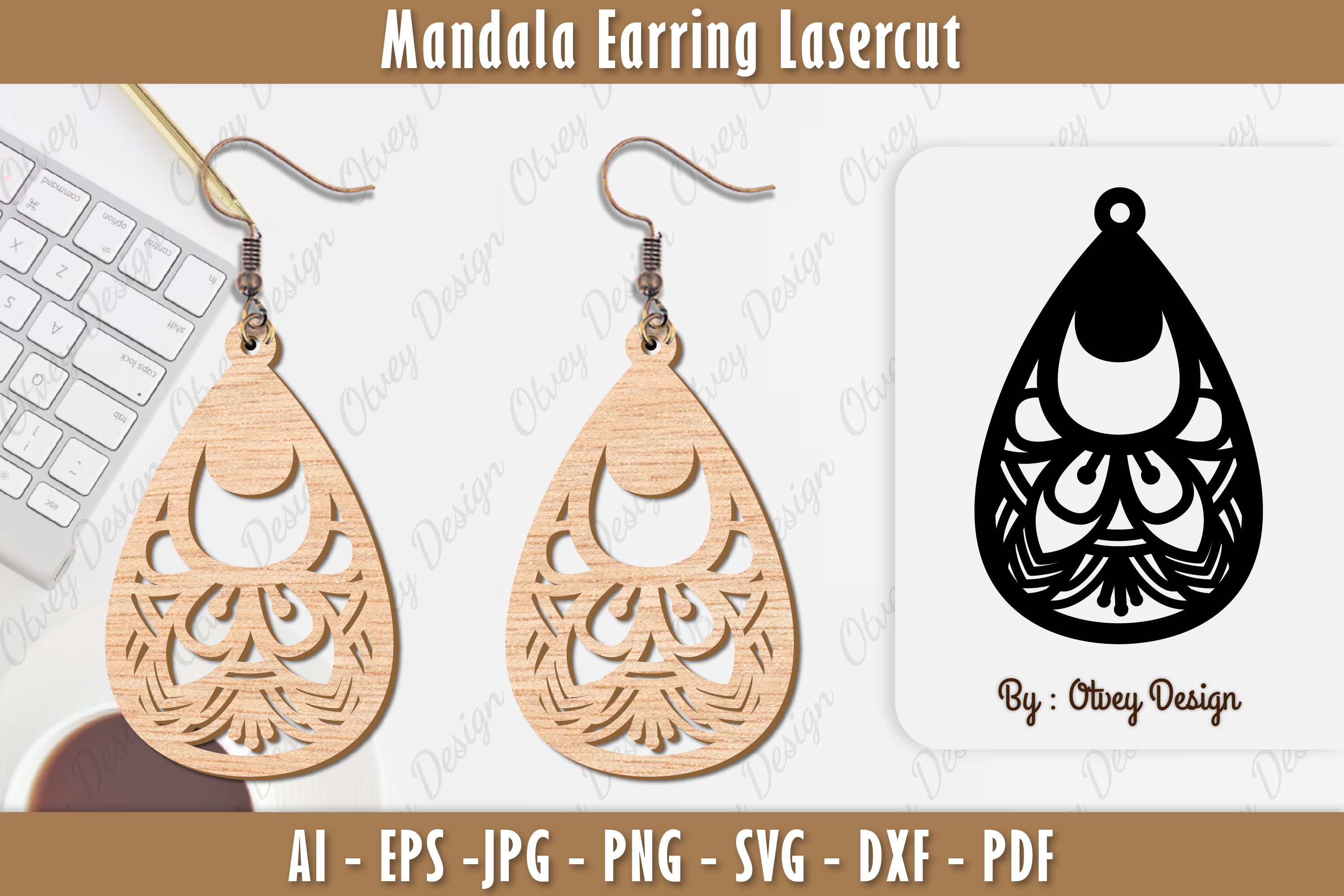 Earring Mandala SVG Bundle 33 - CraftNest - Digital Crafting and Art