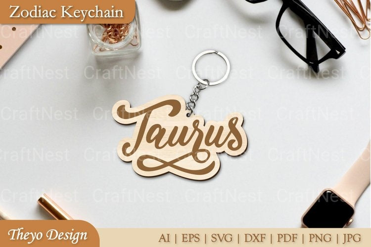 Zodiac Key Chain SVG Bundle