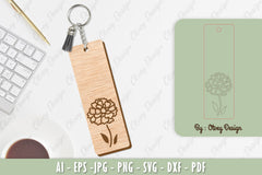 Flower Keychain Laser Cut SVG Bundle 43 - CraftNest - Digital Crafting and Art