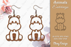 Animal Earrings SVG Bundle 8 - CraftNest - Digital Crafting and Art