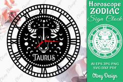 Horoscope Zodiac Sign Laser Cut Clock SVG Bundle 1 - CraftNest - Digital Crafting and Art