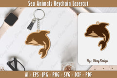Keychain Sea Animals Laser Cut SVG Bundle 5 - CraftNest - Digital Crafting and Art