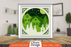 Christmas Scene Layered Papercut SVG Bundle 2 - CraftNest - Digital Crafting and Art