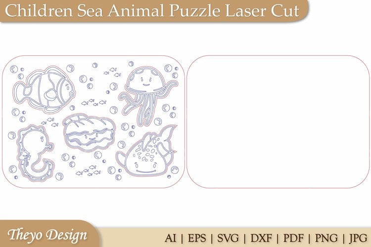 Sea Animal Puzzle SVG