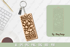 Flower Keychain Laser Cut SVG Bundle 3 - CraftNest - Digital Crafting and Art