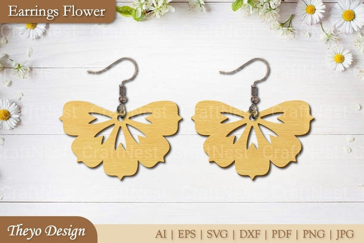 Flower Earrings SVG Bundle